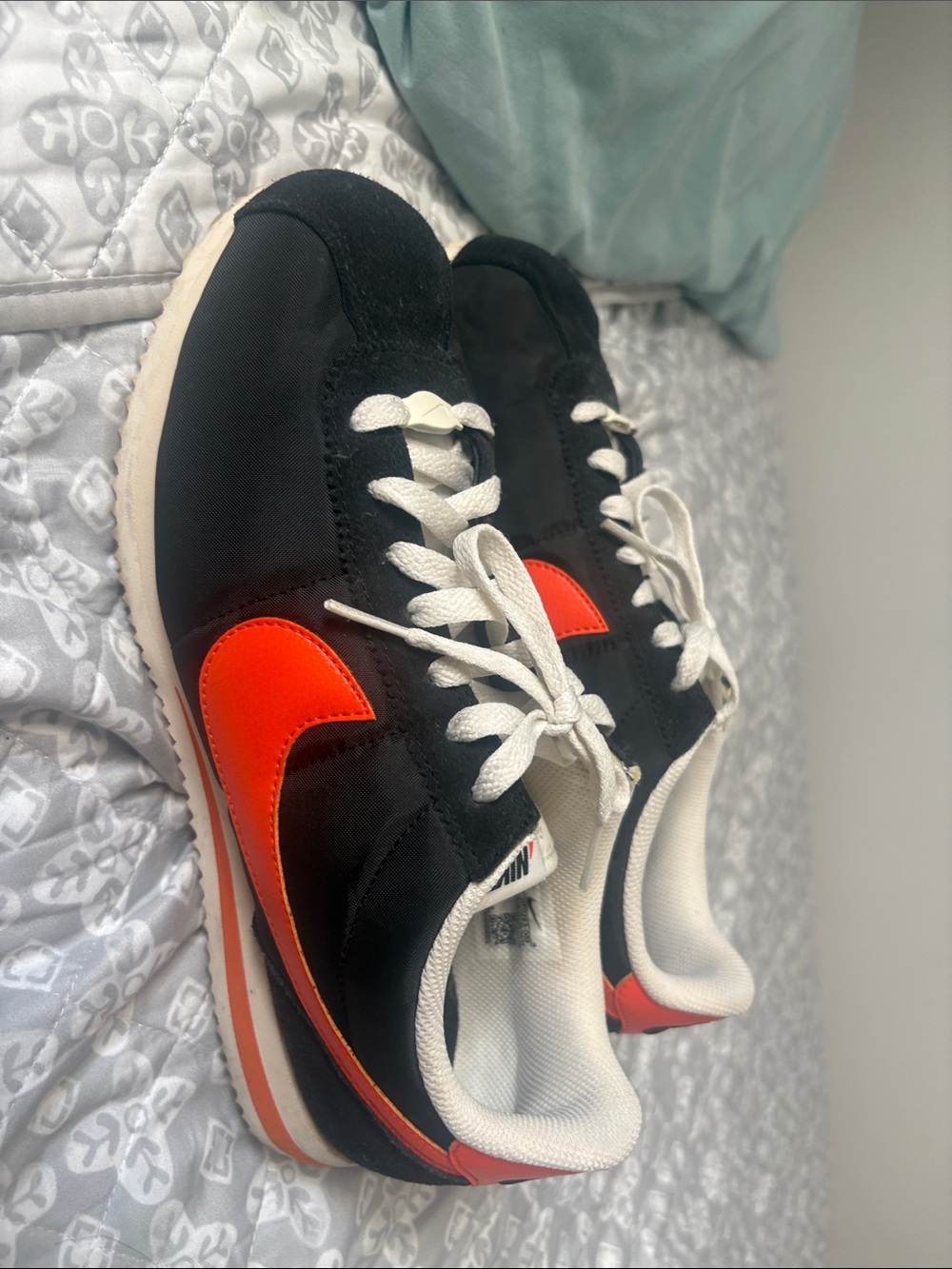 Nike Black and Orange Low-Top Sneakers
